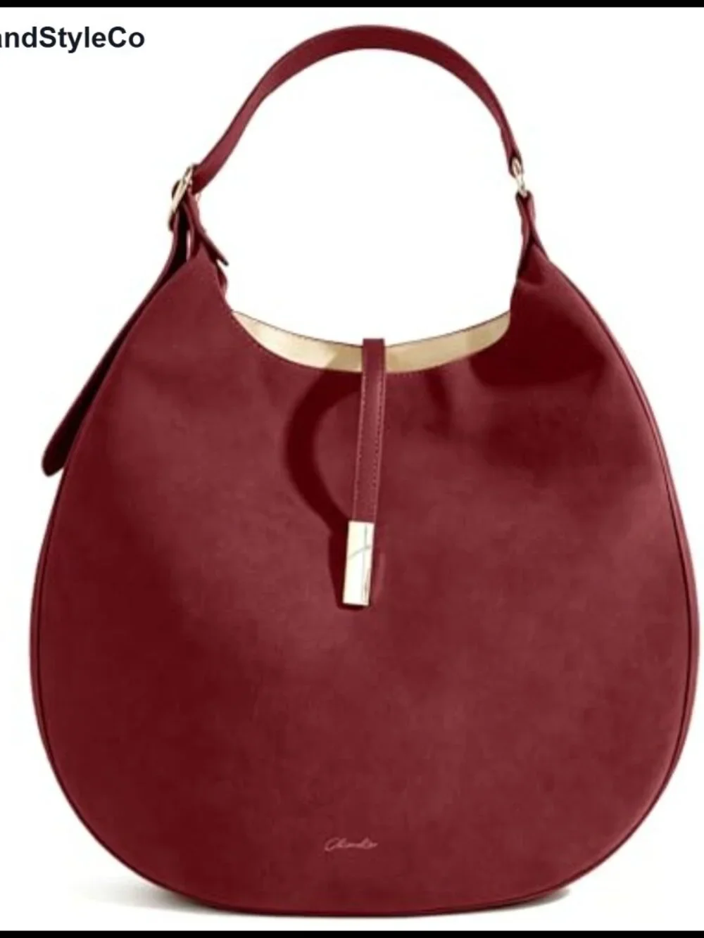 Women's Faux Leather Hobo Shoulder Bag with Adjustable Strap, Zippered